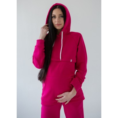 Худі "Берта" для вагітних з секретом для годування Малиновий